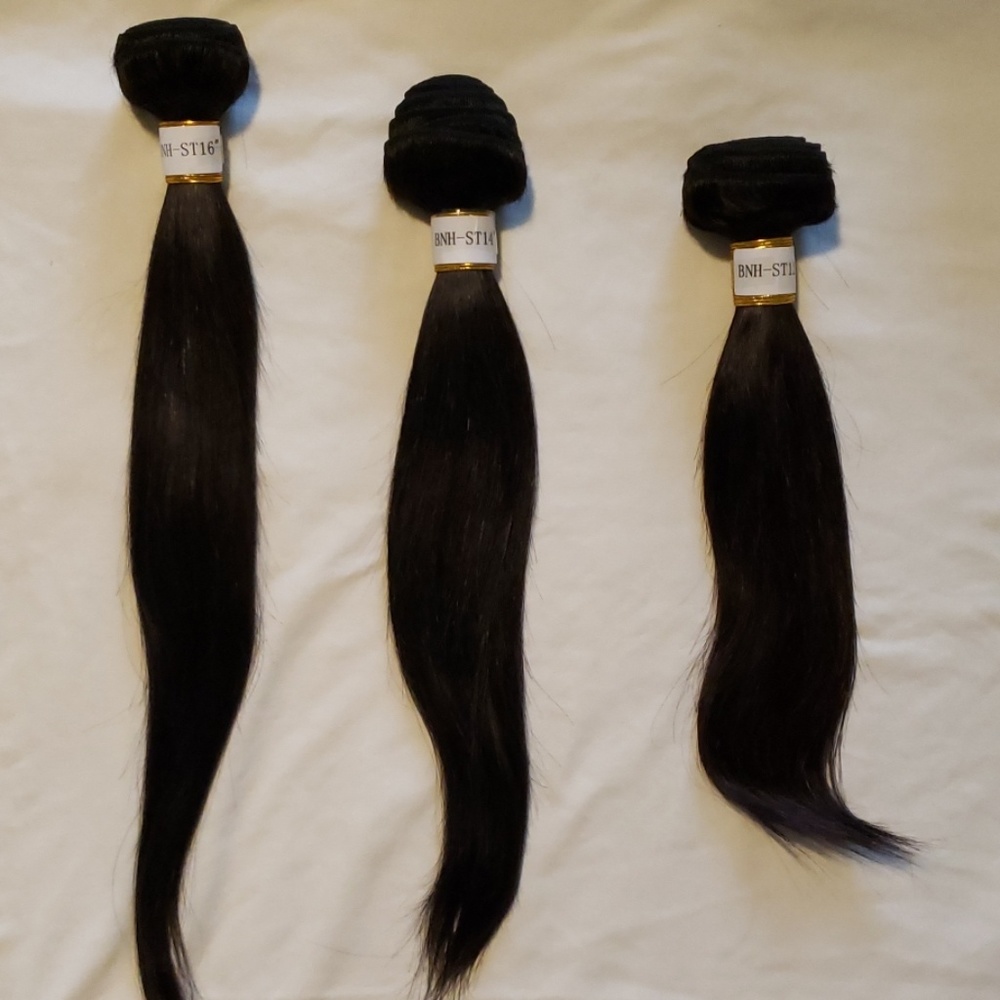100% Brazilian hair  12" 14" 16"